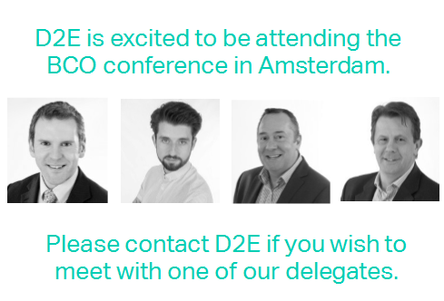 We will be attending the BCO Conference, Amsterdam