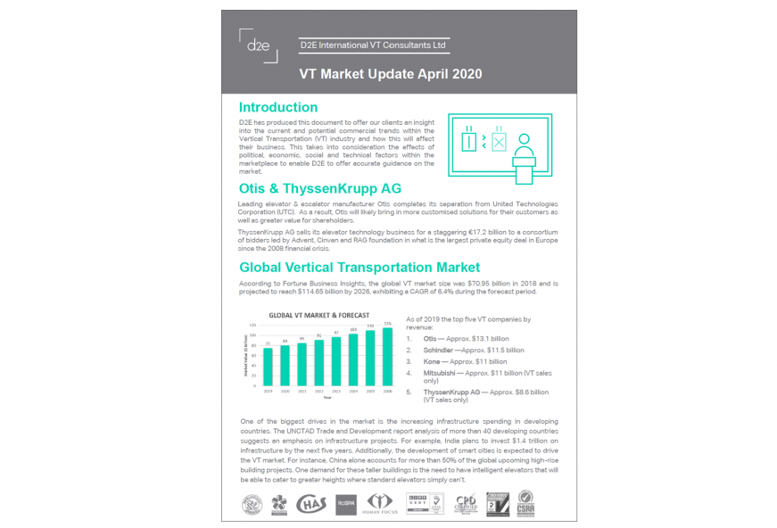 Vertical Transportation Market Update - April 2020